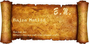 Bajza Matild névjegykártya